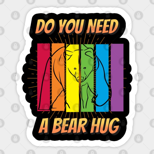 Bear Hug Sticker by Out of the world